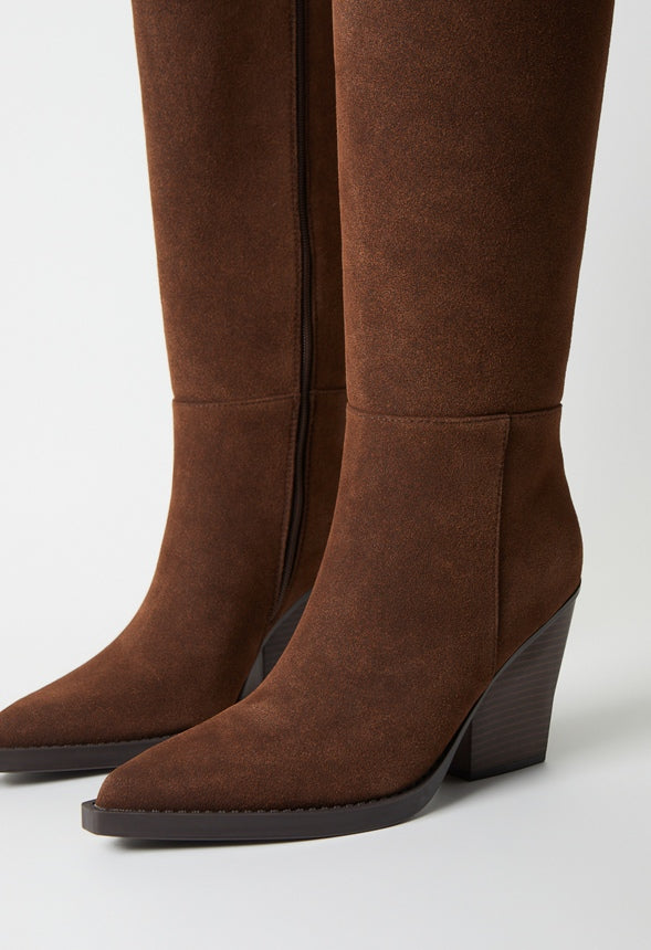 Meecah Heeled Boot Dark Brown