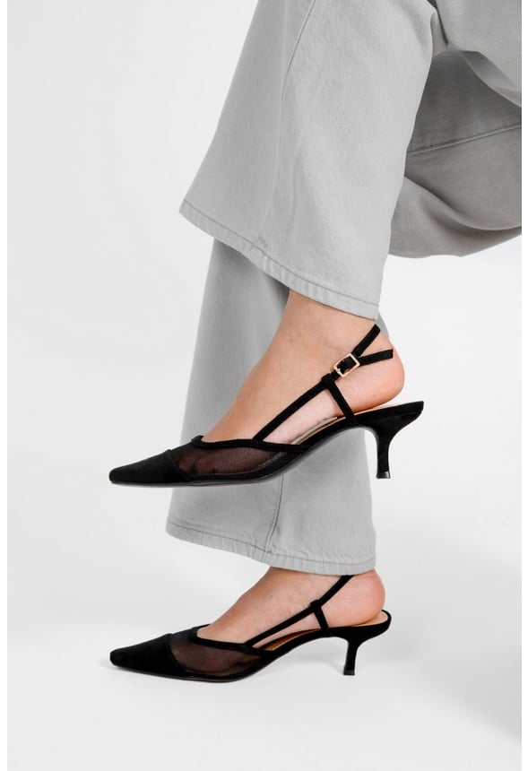 Celene Kitten Heel Pump Black