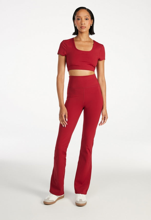 Slim Flare Active Leggings Biking Red