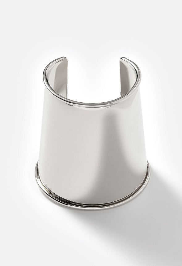 Liv Statement Smooth Metal Cuff Silver