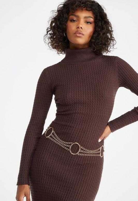 Dala Smooth Rings And Chains Belt Gold