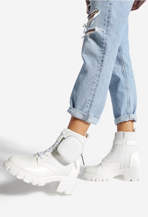 Tanzi Lug Sole Boot White
