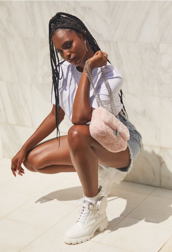 Tanzi Lug Sole Boot White