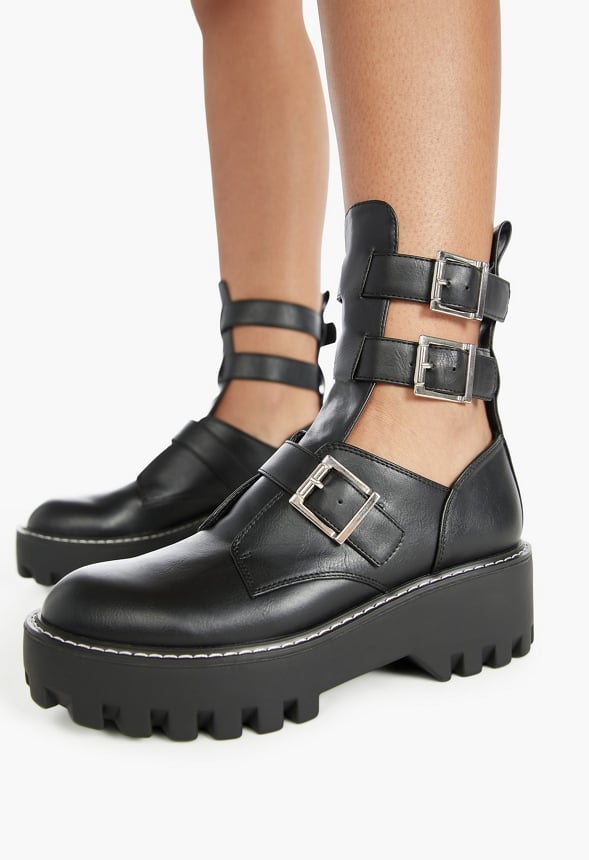 Sierra Embellished Ankle Boot Black Caviar