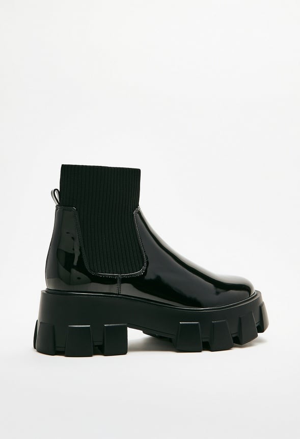 Arden Lug Sole Ankle Boot Black
