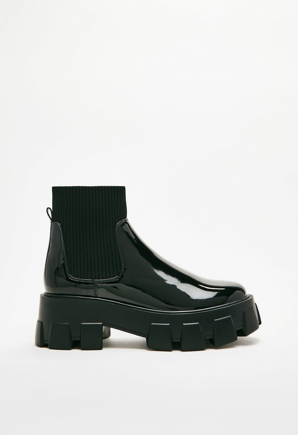 Arden Lug Sole Ankle Boot Black