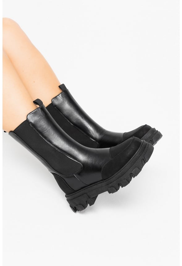 Bego Lug Sole Ankle Boot Black