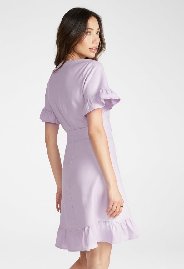 Ruffle Wrap Dress Orchid Petal