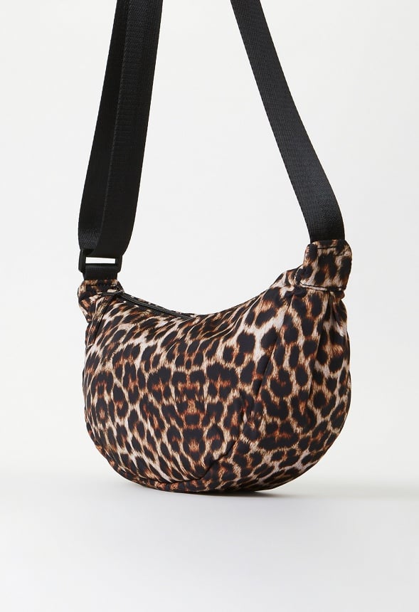 Half Moon Sling Crossbody Leopard