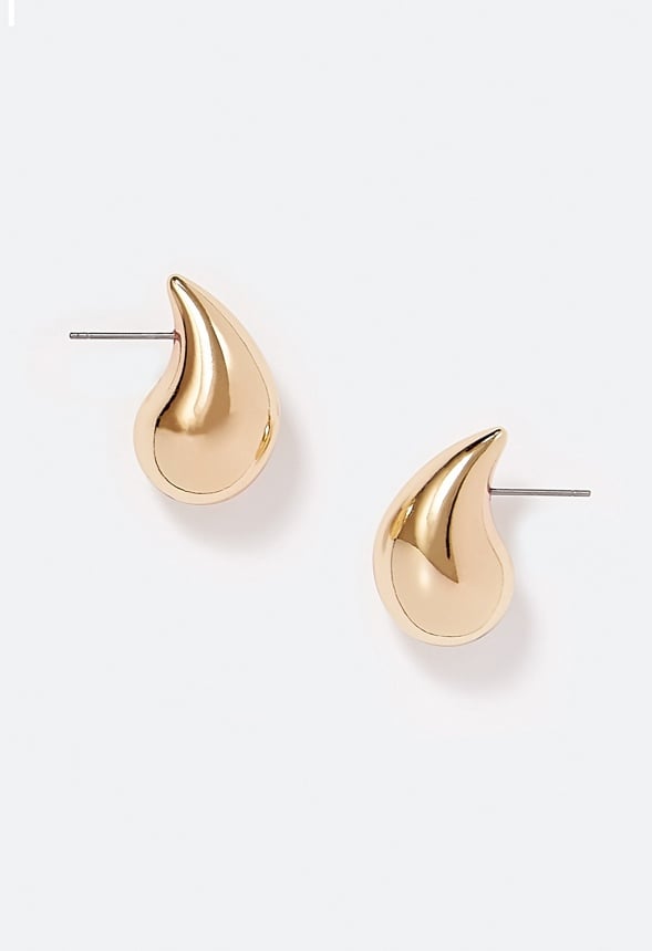 Mya Molten Teardrop Earrings Gold