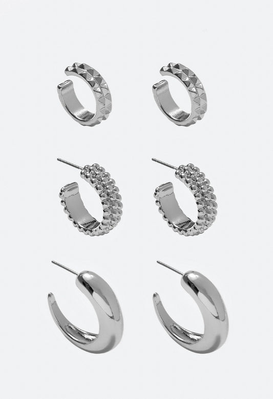 Luisa Boho Hoop Multipack Silver