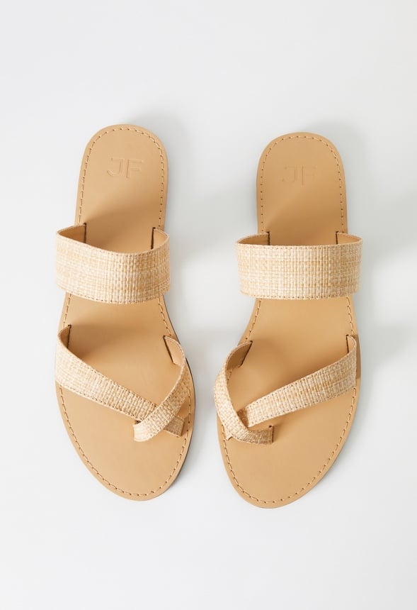 Cloey Faux Leather Slider Natural