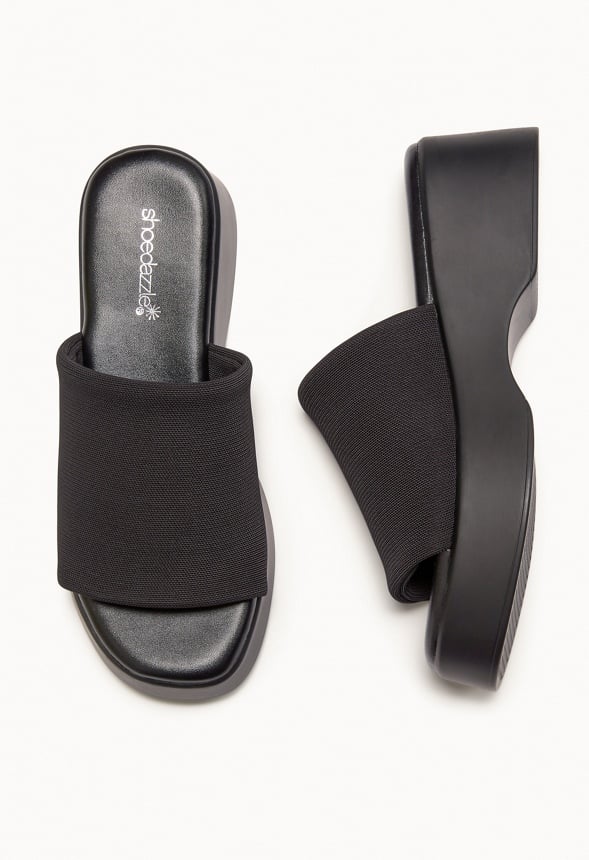 Effie Platform Slide Sandal Black