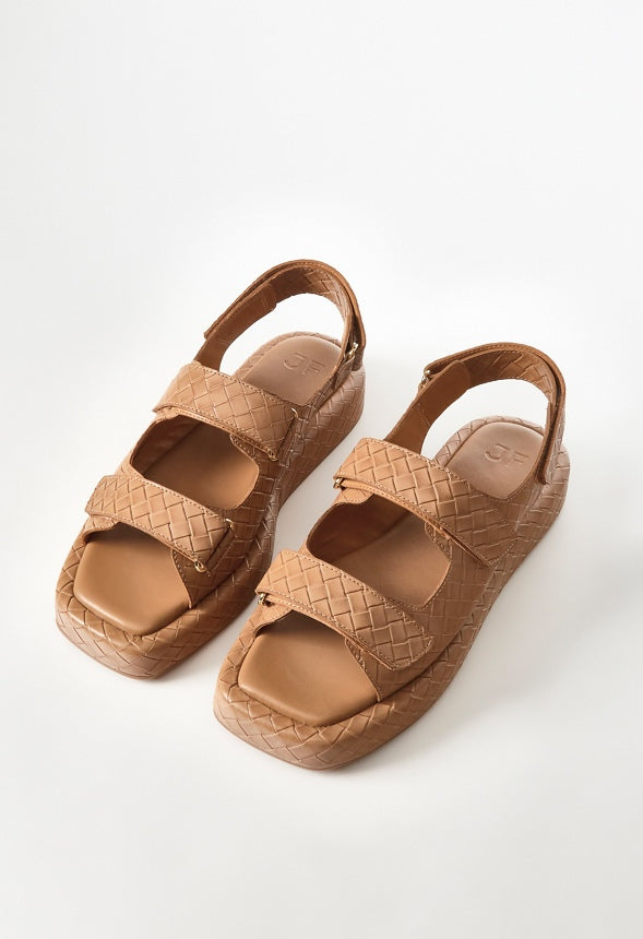 Rita Flat Sandal Light Camel