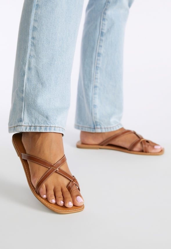 Chleo Flat Sandal Leather Brown