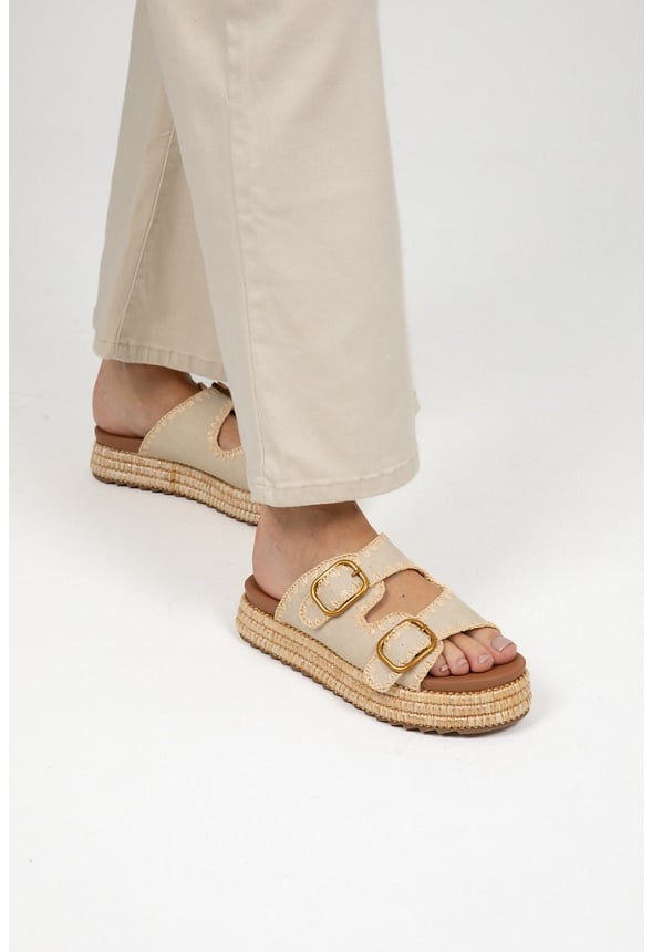 Millie Platform Sandal Beige