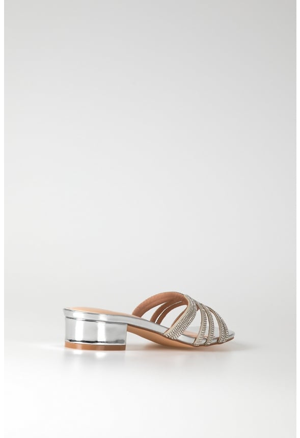 Catalina Block Heeled Sandal Silver