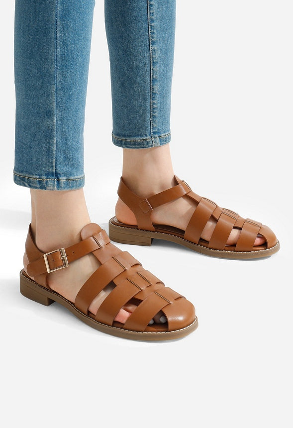 Cage Strap Sandal Brown