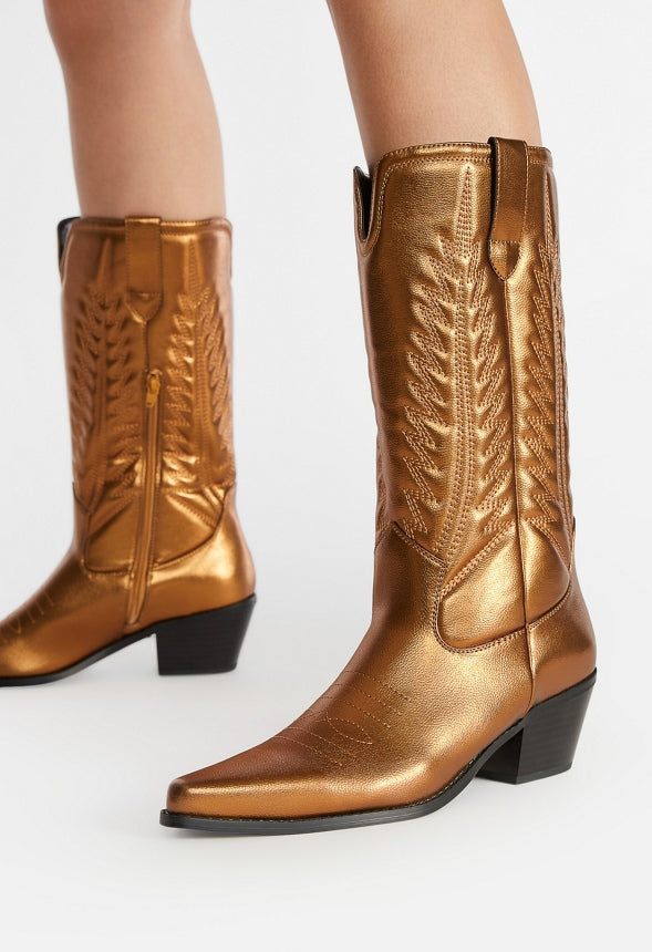 Zahra Western Boot Bronze