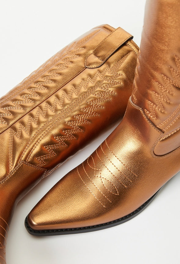 Zahra Western Boot Bronze