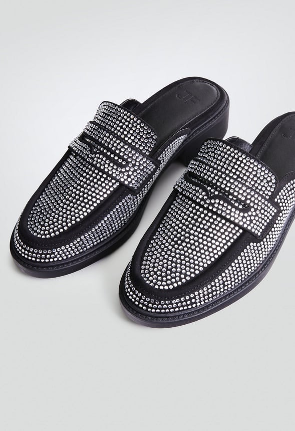 JEZZY MULE LOAFER CLEAR/BLACK