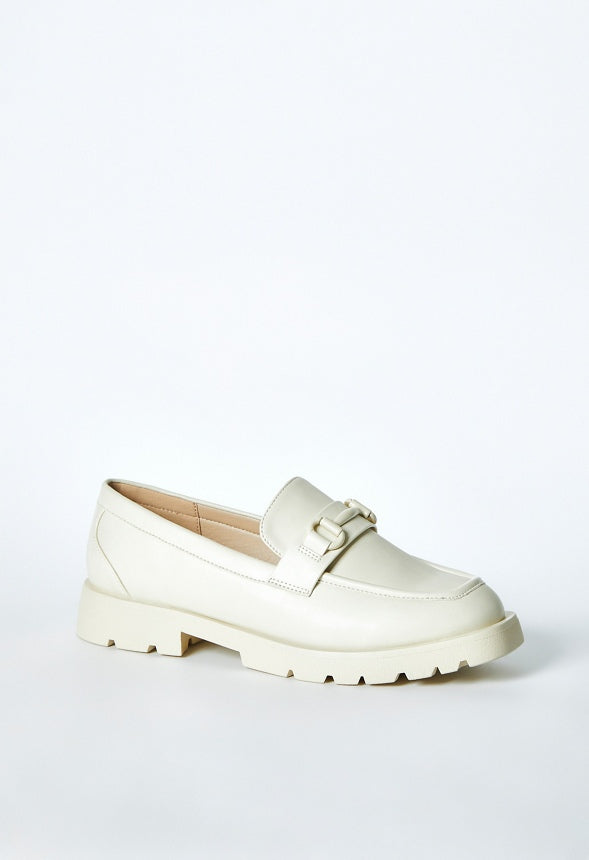 Frankie Flat Loafer Birch White