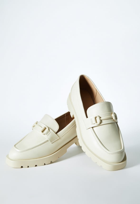 Frankie Flat Loafer Birch White