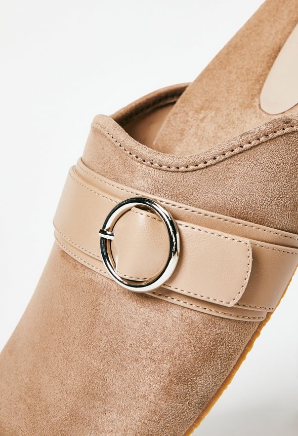 Albie Flat Slide Taupe