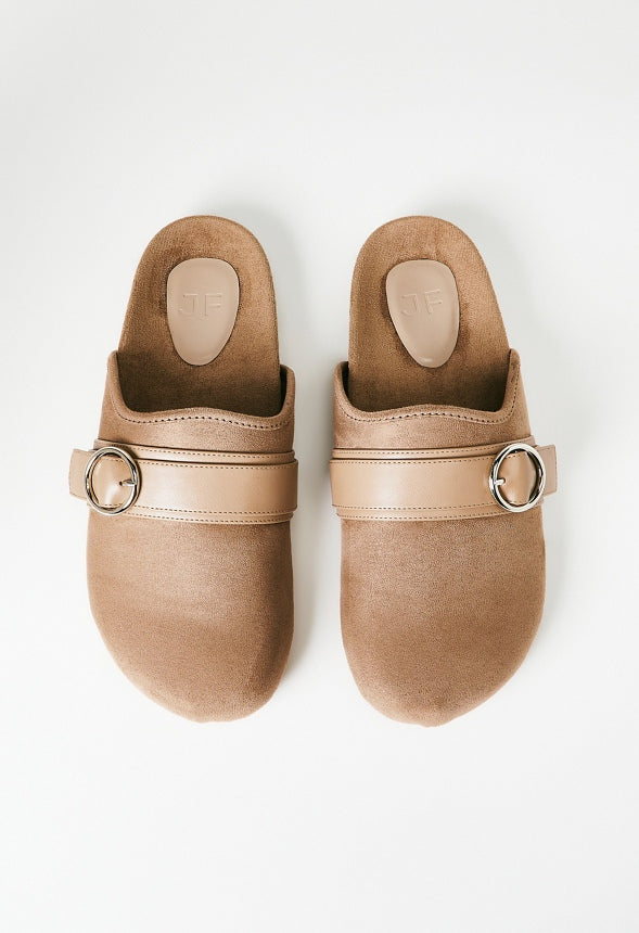 Albie Flat Slide Taupe