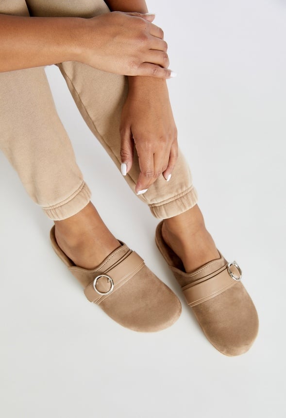 Albie Flat Slide Taupe