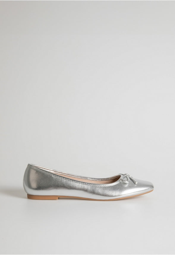 Luciana Ballet Flat Silver