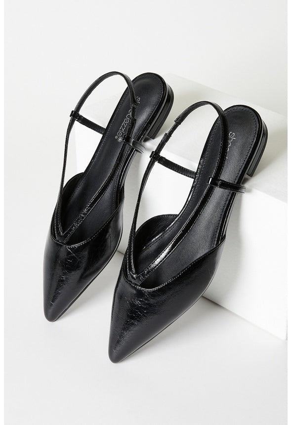Adoria Pointed Toe Flat Black