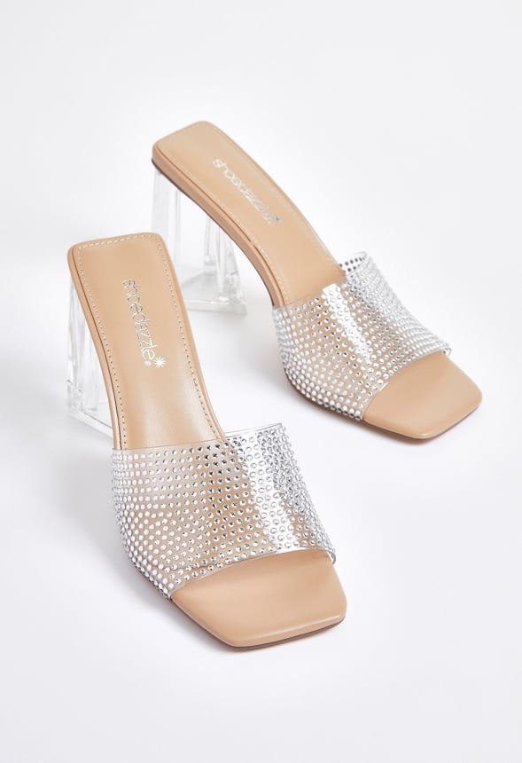 Vela Block Heeled Sandal Clear