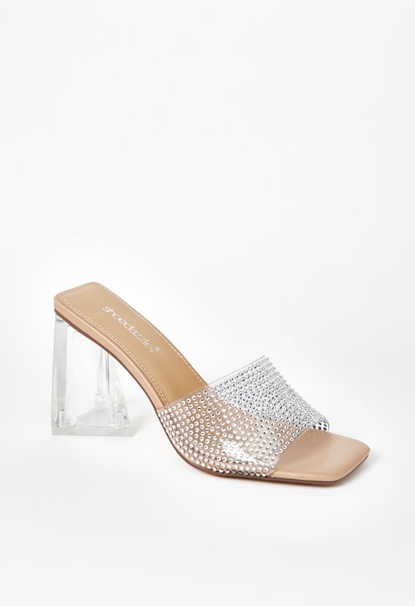 Vela Block Heeled Sandal Clear