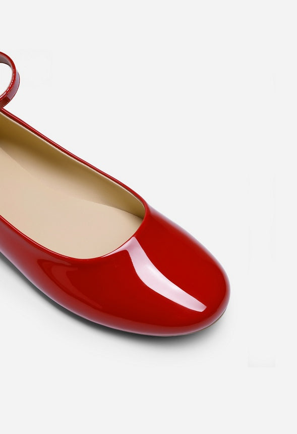 Comfortable Slip On Flats Red