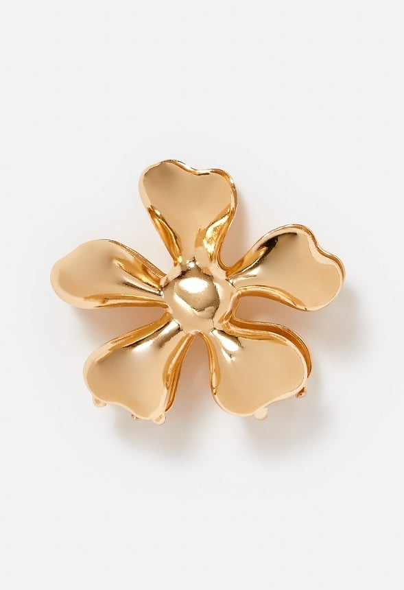Yola Metal Flower Hair Claw Gold/ Gold