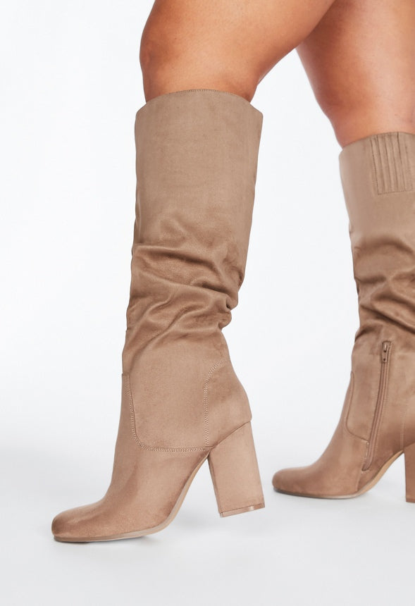 Leona Heeled Boot Taupe