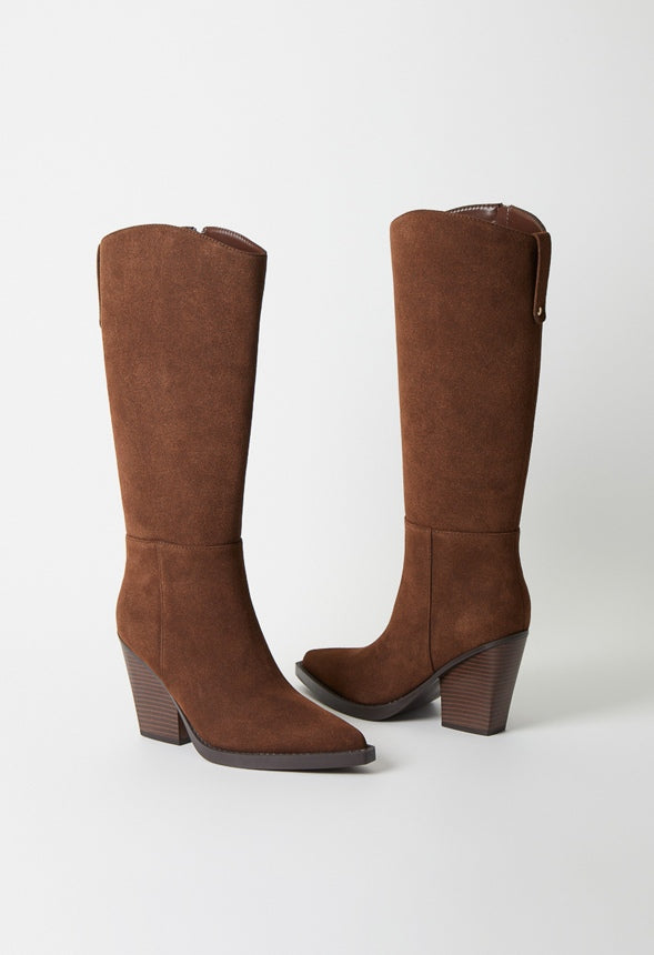 Meecah Heeled Boot Dark Brown