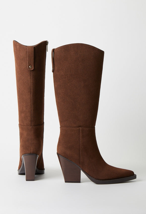 Meecah Heeled Boot Dark Brown