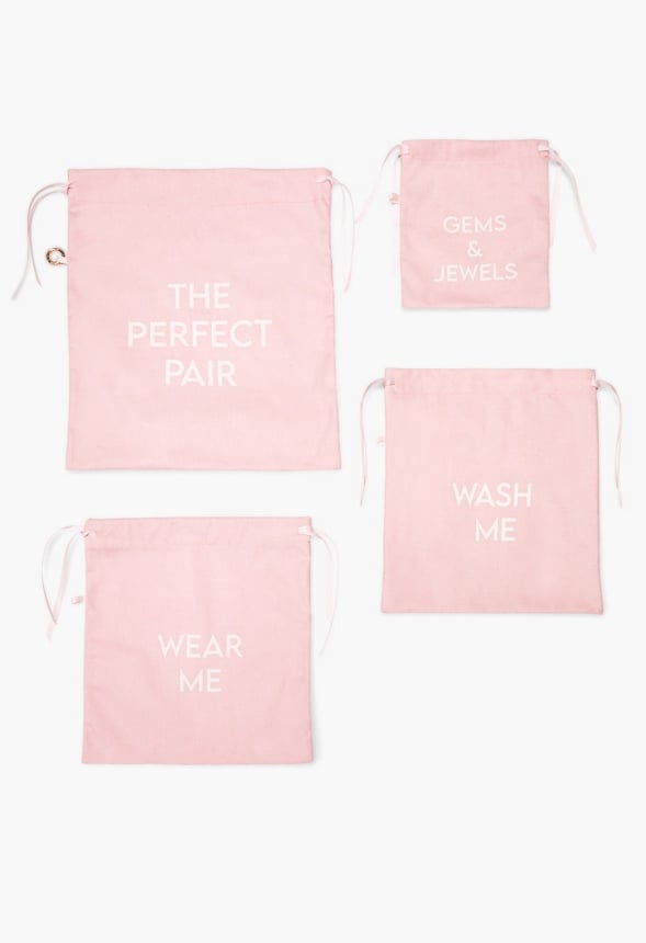 Travel Accessory Bag Set Pink