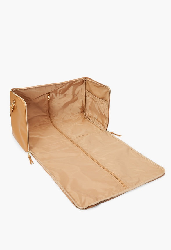 Garment Convertible Weekender Bag Light Camel