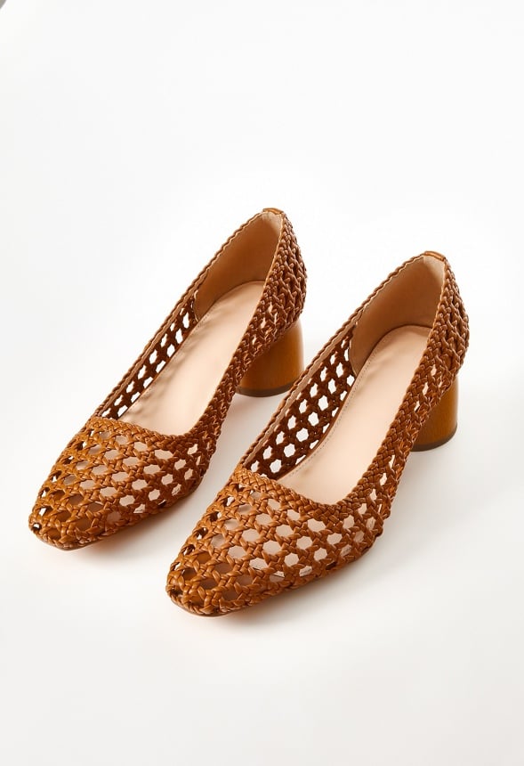 Allura Woven Pump Camel