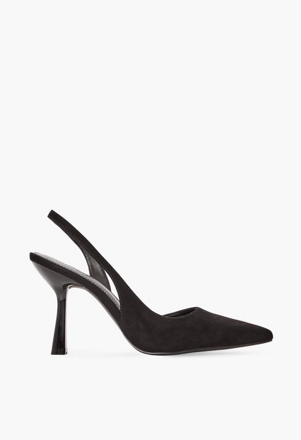 Brit Sling-Back Flared Courts Black