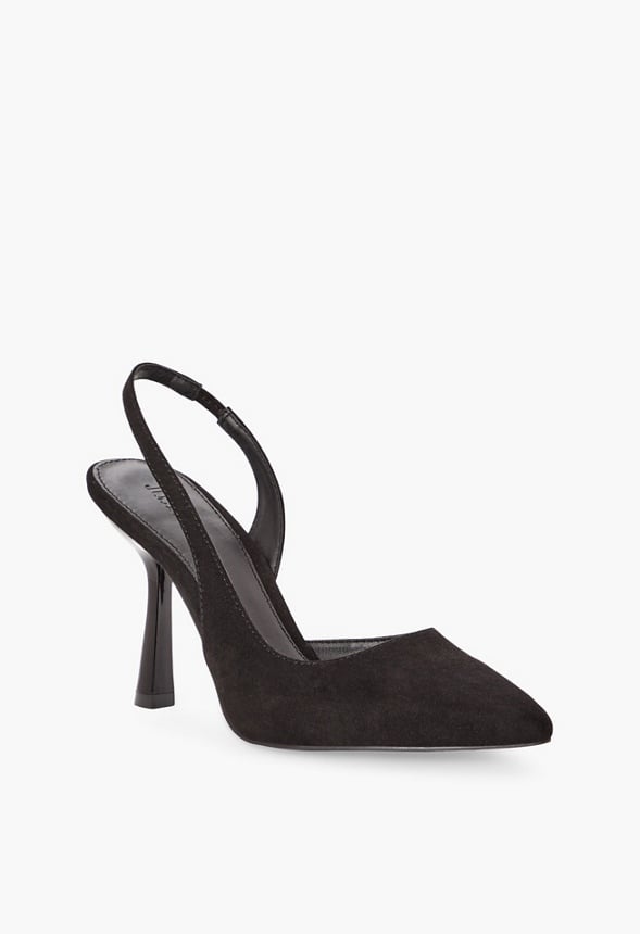Brit Sling-Back Flared Courts Black