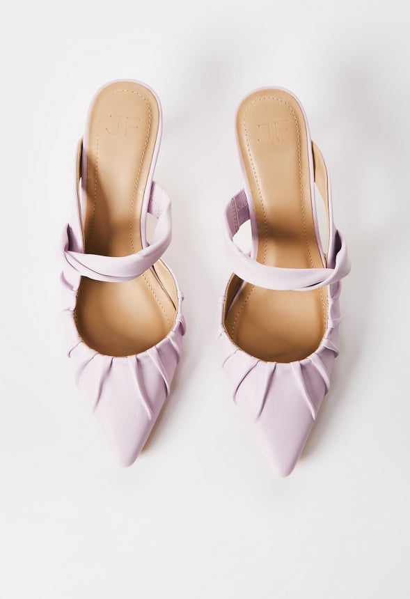 Clementine Embellished Court Lilac Snow