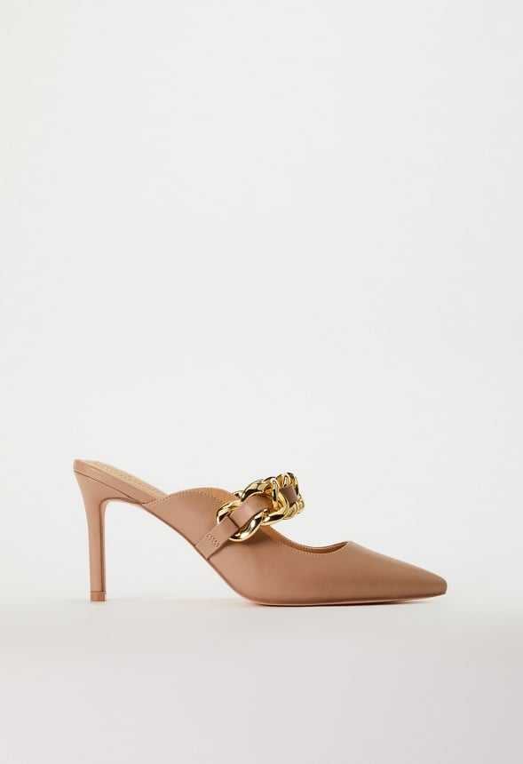 Keelie Pointed Toe Mule Taupe