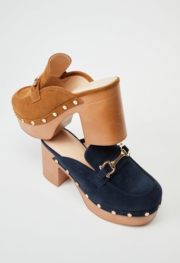 Greta Block Heel Mule Camel
