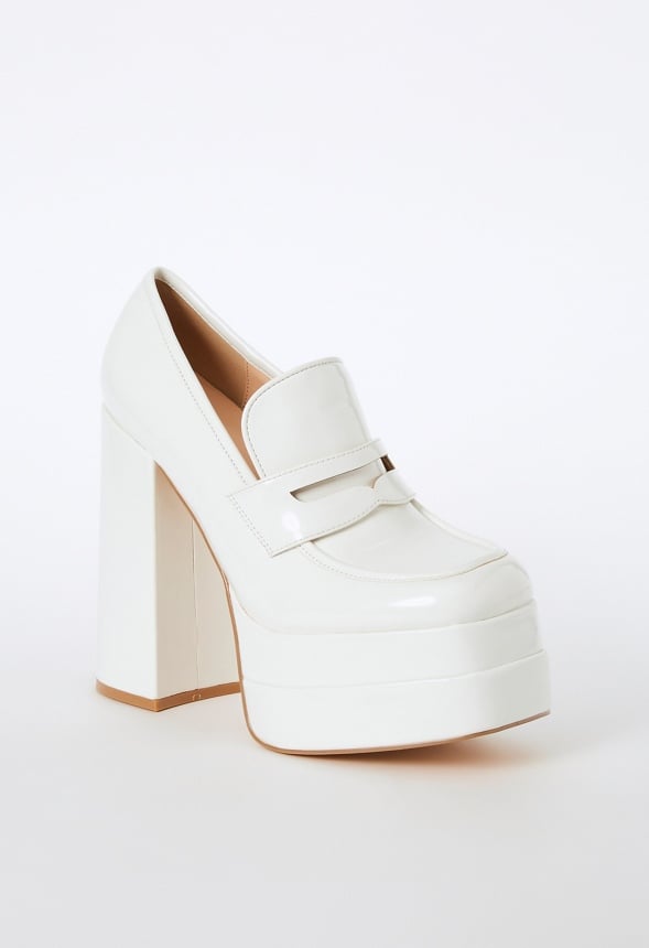 Margaux Platform Loafer Court Bright White