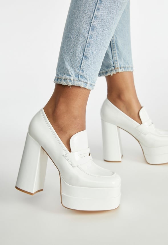 Margaux Platform Loafer Court Bright White