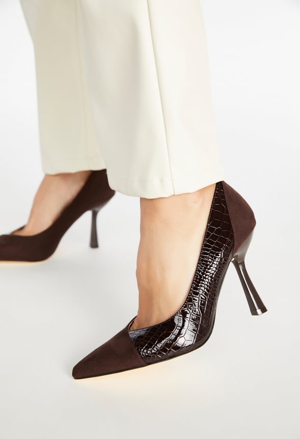 Estelle Pointed Toe Court Coffee